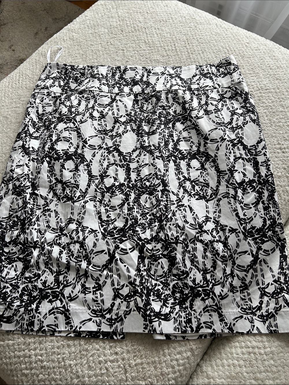 Calvin Klein Black and White Graphic Skirt